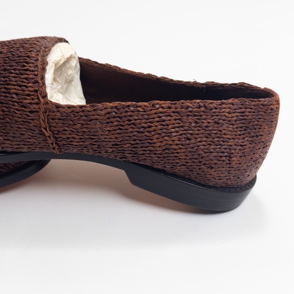 Cole Haan Resort Loafers Men's 10M Brown Woven Leather Artisan Slip On Shoes